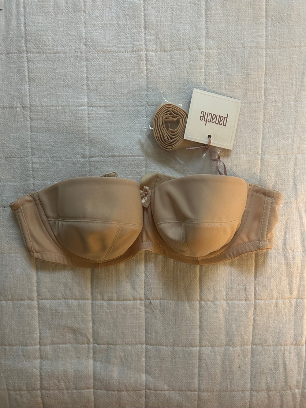 Panache Beige Strapless Bandeau Bra